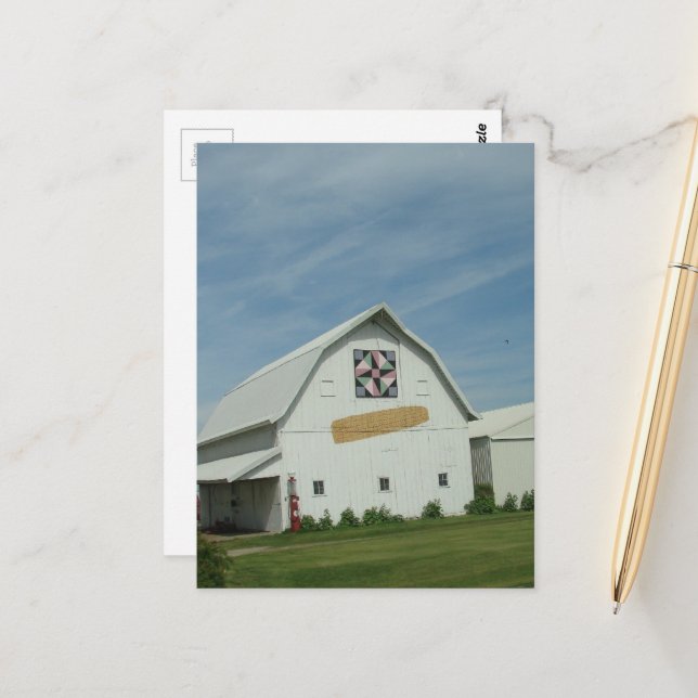 Carte Postale La grange à maïs comté de Washington Iowa (Devant/Arrière en situation)