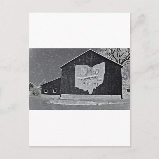 Carte Postale La Grange De L'Ohio En Hiver (Devant)