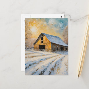 Carte Postale La grange d'hiver