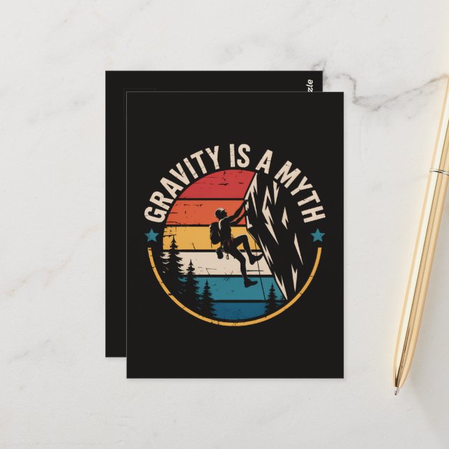Carte Postale La gravité est un MYTHE (Devant/Arrière en situation)