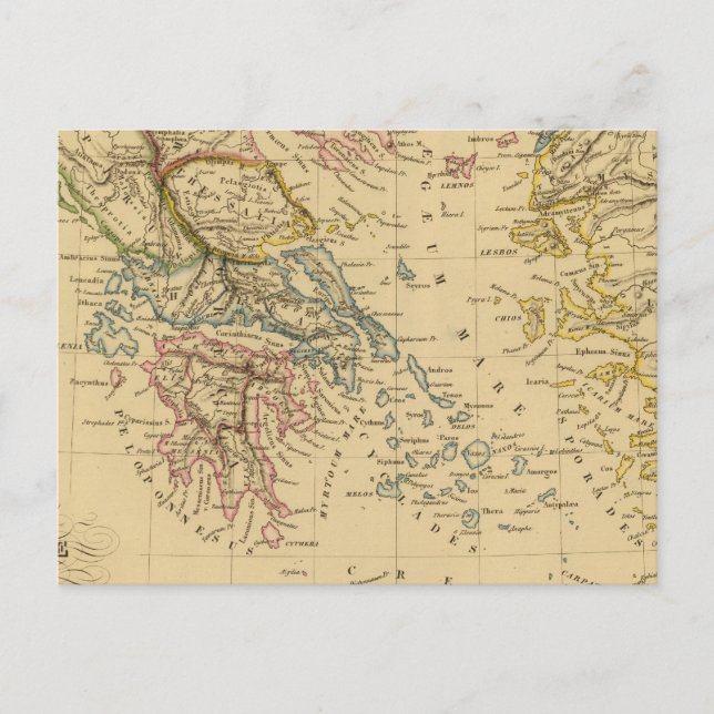 Carte Postale La Grèce antique au début de l'ère chrétienne (Devant)