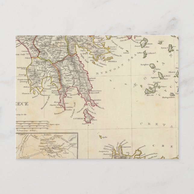 Carte Postale La Grèce antique, du sud (Devant)