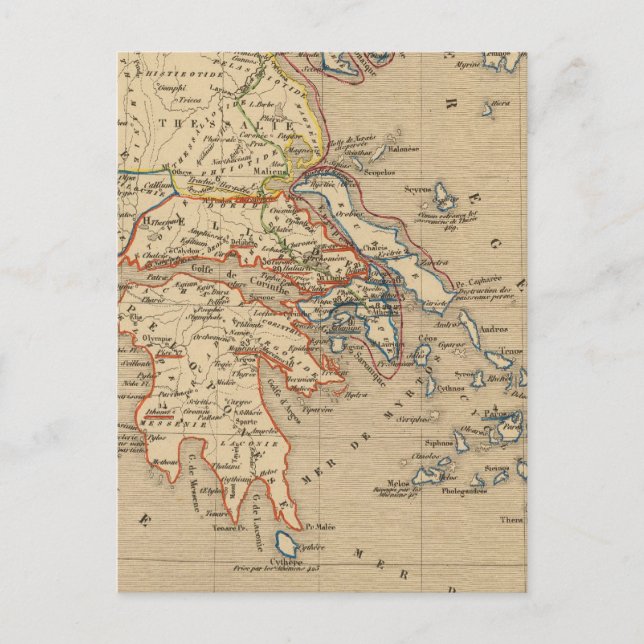 Carte Postale La Grece, les cotes de l'Asie Mineure (Devant)