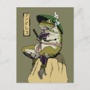 Carte Postale La grenouille de Samurai : Gardien du Lotus