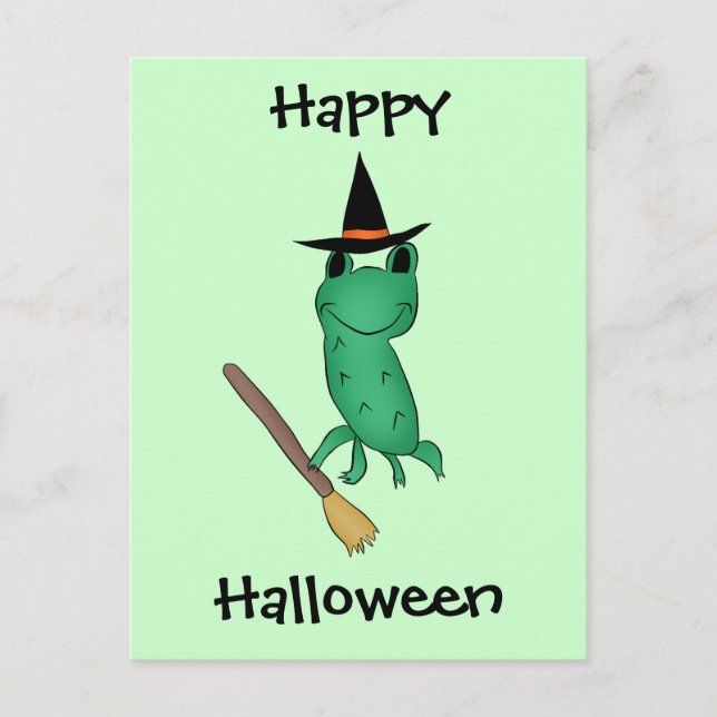 Carte Postale La grenouille d'Halloween de Cassie (Devant)