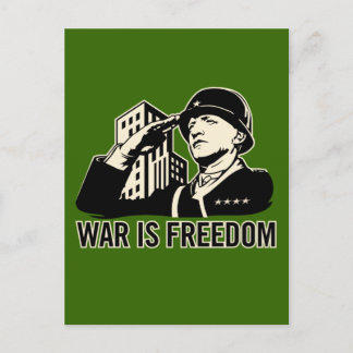 Carte Postale La guerre est la liberté