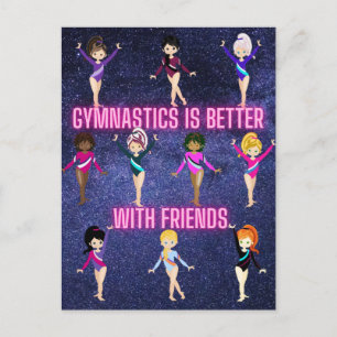 Carte Postale La Gymnastique Est Mieux Avec Les Amis