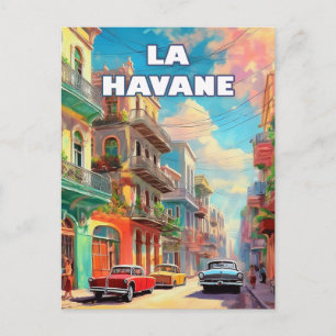 Carte Postale La Havane, cité aux mille couleurs sous le ciel az