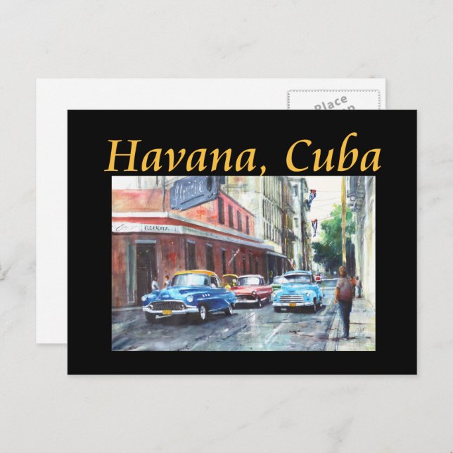 Carte Postale La Havane Cuba Floridita Art (Devant / Derrière)