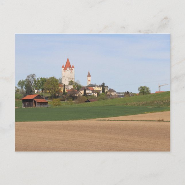 CARTE POSTALE LA HAYE AVEC UNE TEMPÊTE DE MOUCHES AVEC DES CHAMP (Devant)