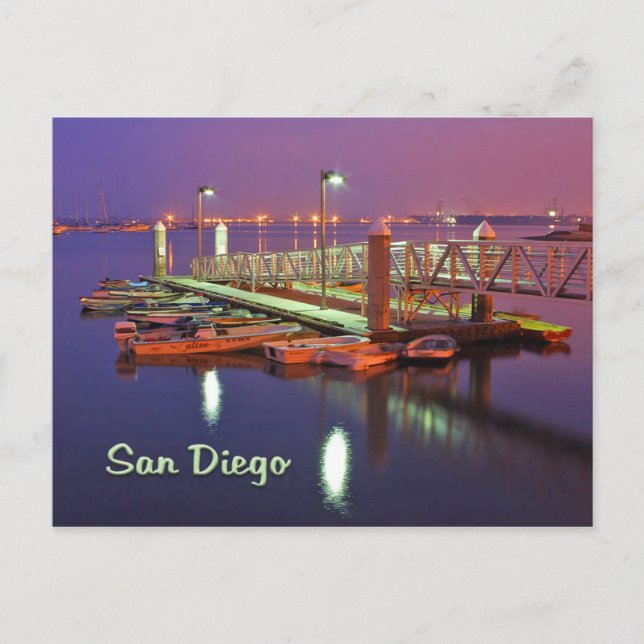 Carte Postale La jetée de la baie de San Diego (Devant)