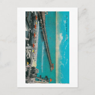Carte Postale La jetée et la plage et Long Beach