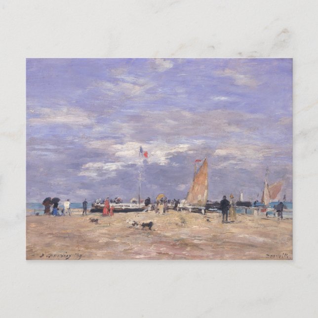 Carte Postale La Jetty à Deauville, 1869 (Devant)
