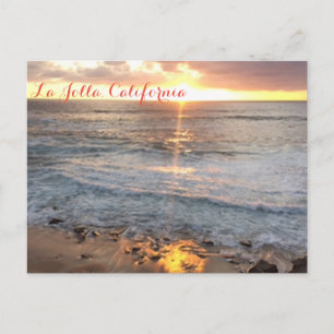 Carte Postale La Jolla, California Beach Sunset Postcard