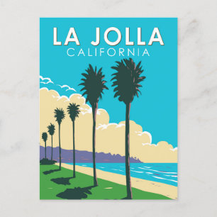 Carte Postale La Jolla California Travel Art Vintage