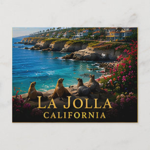 Carte Postale La Jolla Californie Côte Pacifique & Falaises mari