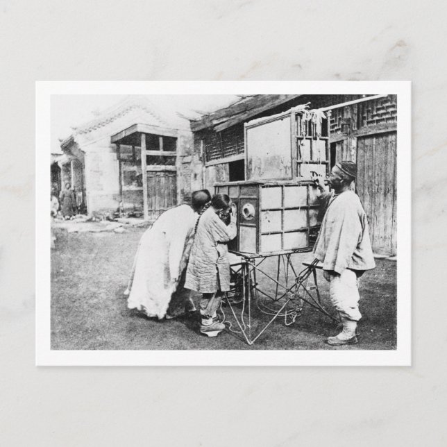 Carte Postale La lanterne magique, vers 1870 (photo b/w) (Devant)