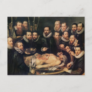 Carte Postale La leçon d'anatomie du docteur Willem van der