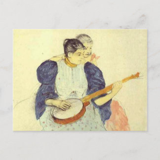 Carte Postale La leçon de Banjo, Mary Cassatt
