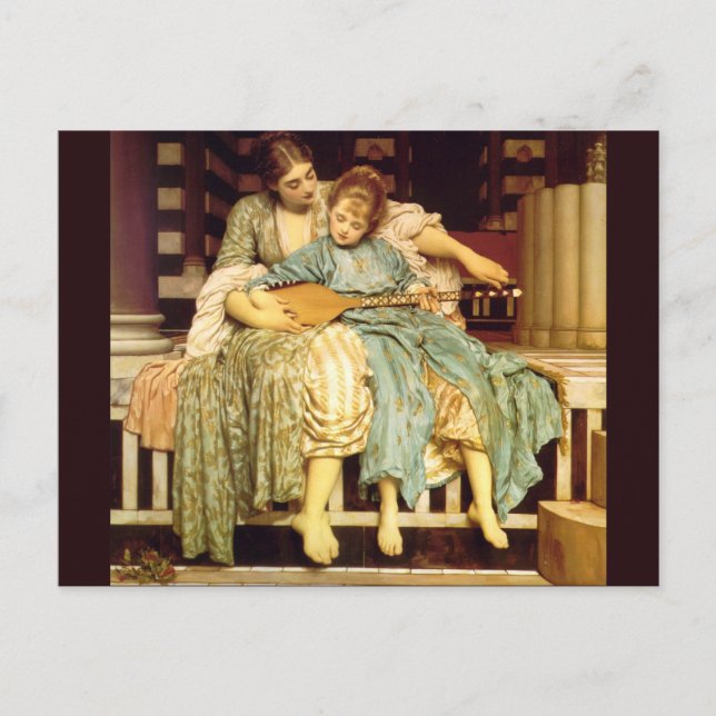 Carte Postale La leçon de musique de Frederic Leighton (Devant)