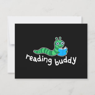 Carte Postale La lecture de boudddy Cute livre avec livre