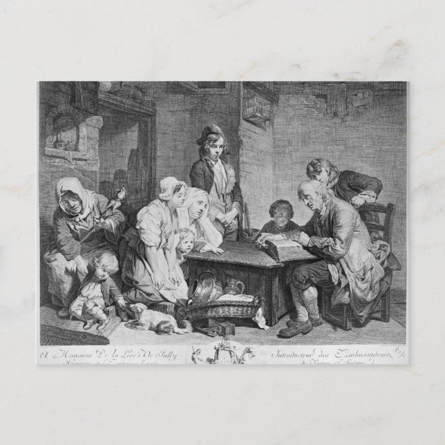 Carte Postale La lecture de la Bible (Devant)