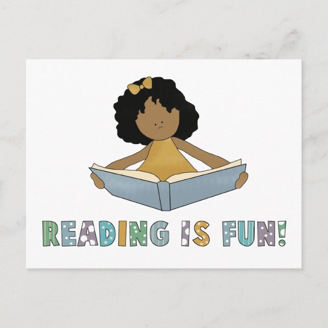 Carte Postale La Lecture Est Amusante ! (Devant)