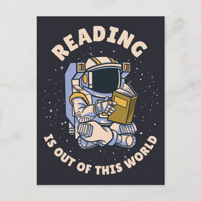 Carte Postale La lecture est hors de ce monde (Devant)