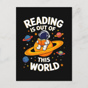 Carte Postale La lecture est hors de ce monde