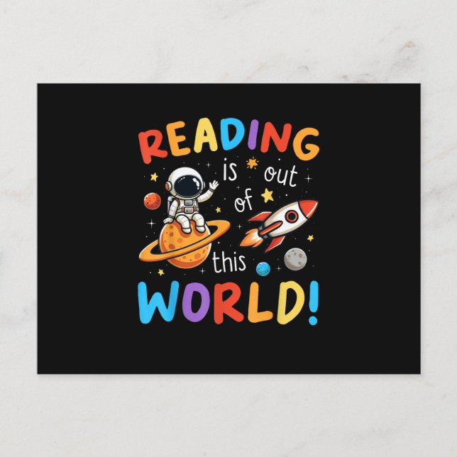 Carte Postale La Lecture Est Sortie De Cet Espace Mondial (Devant)