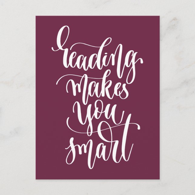 Carte Postale La lecture vous rend intelligent (Devant)