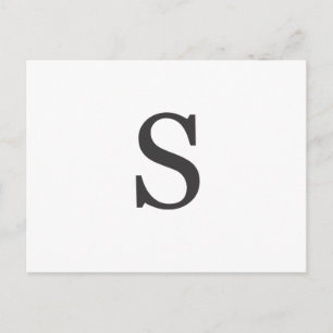Carte Postale "la lettre S"