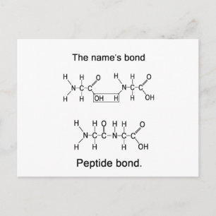 Carte Postale La liaison du nom, liaison peptidique