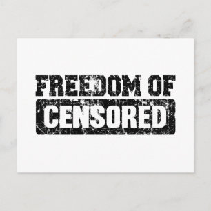 Carte Postale La liberté d'expression peut-être pas exactement