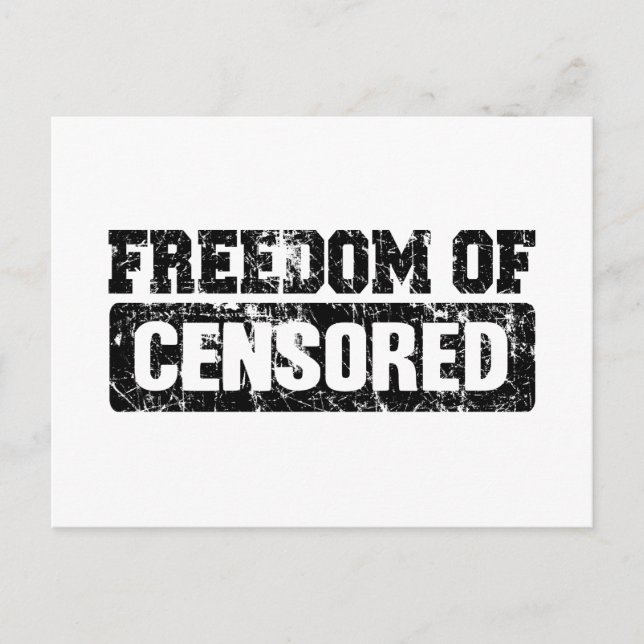 Carte Postale La liberté d'expression peut-être pas exactement (Devant)
