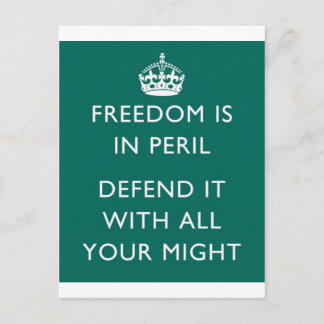 Carte Postale La liberté est en péril
