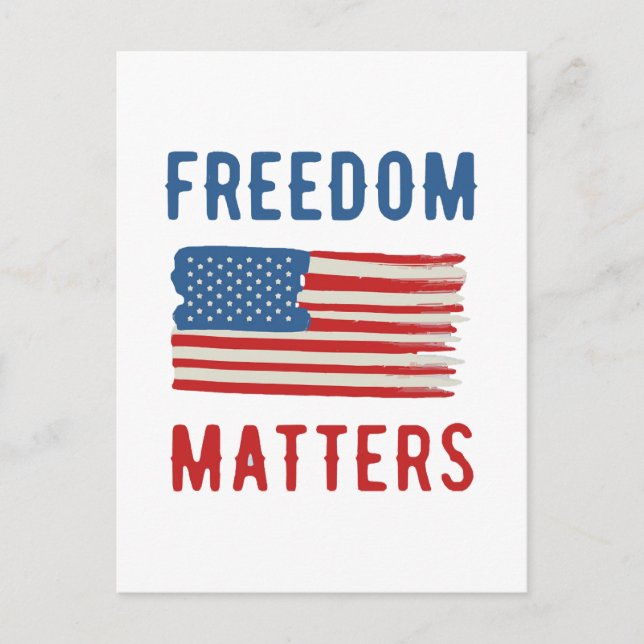 Carte Postale La liberté est importante (Devant)