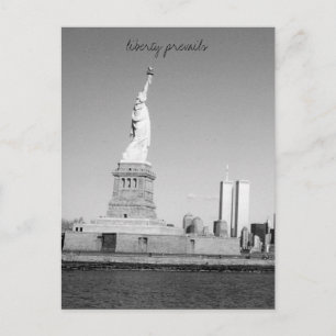 Carte Postale la liberté l'emporte nyc