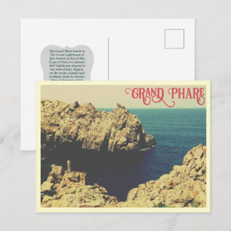 Carte Postale La ligne de côte de la plage du Grand Phare Jijel,