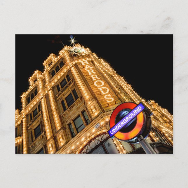 Carte Postale La ligne souterraine chez Harrods (Devant)