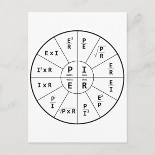 Carte Postale La loi d'Ohm pour DC