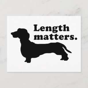 Carte Postale "La Longueur Compte." (Dachshund)