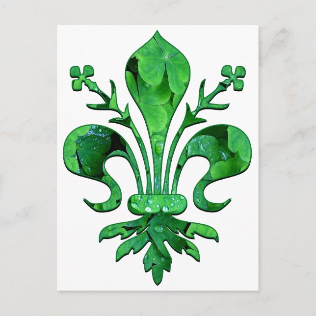 Carte Postale La Lucky Fleur de lis de St. Patrick (Devant)