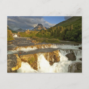 Carte Postale La lumière du matin accueille Swiftcurrent Falls d