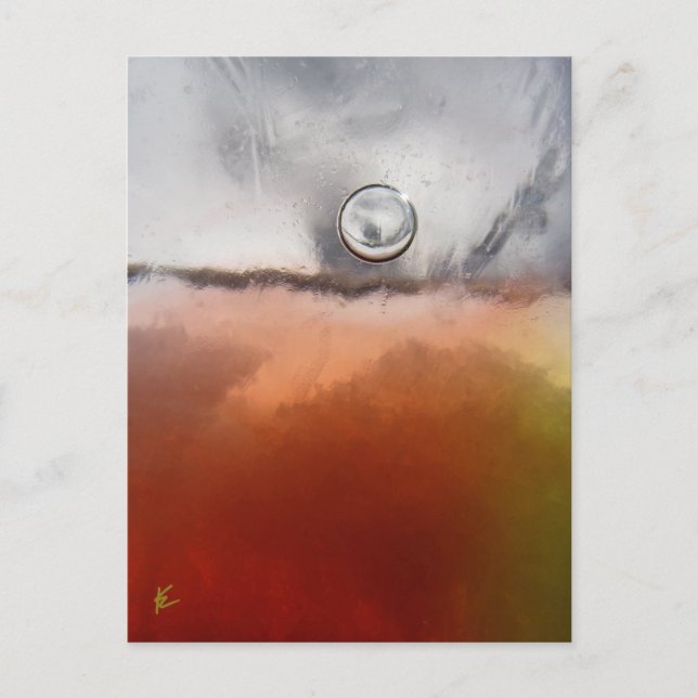 Carte Postale La Lune Argent Flotte Sur La Mer Rouge (Devant)