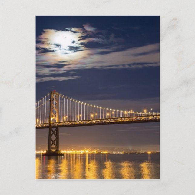 Carte Postale La lune ce soir au-dessus du Bay Bridge (Devant)