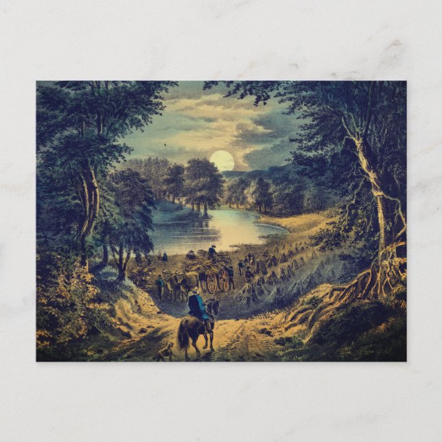 Carte Postale La lune de récolte, le curry et les criques : (Devant)