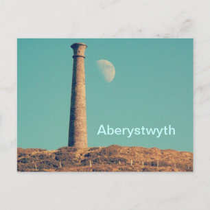 Carte Postale La Lune et une tour : Aberystwyth