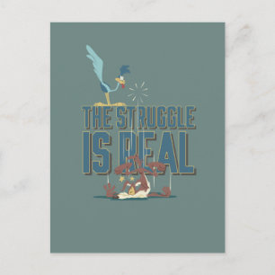 Carte Postale La Lutte Est Réelle ROAD RUNNER™ & Wile E. Coyote