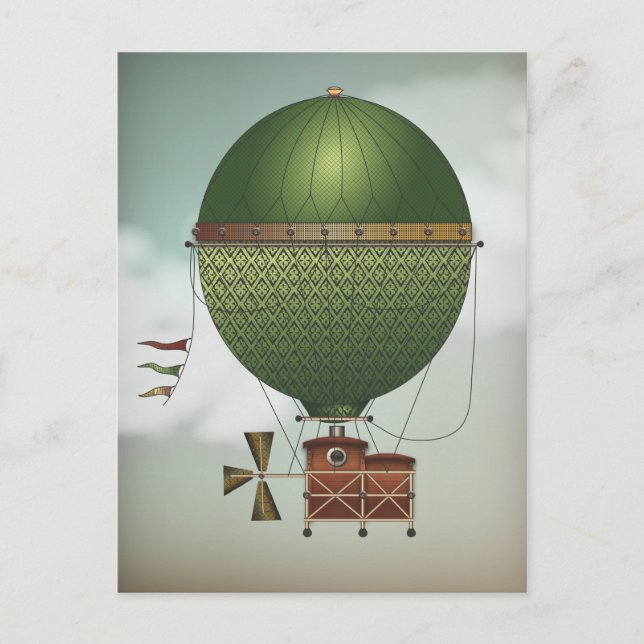 Carte Postale La machine volante Citronnier Steampunk (Devant)